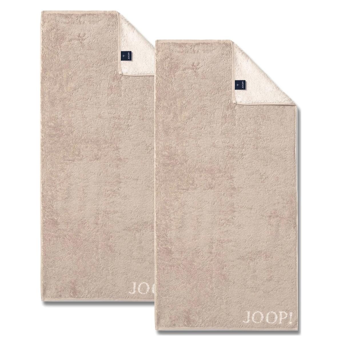 JOOP! Handtuch 2 Stück Joop! Handtuch Classic Sand Beige 1600-30 50x100, Walkfrottier, 100% Baumwolle
