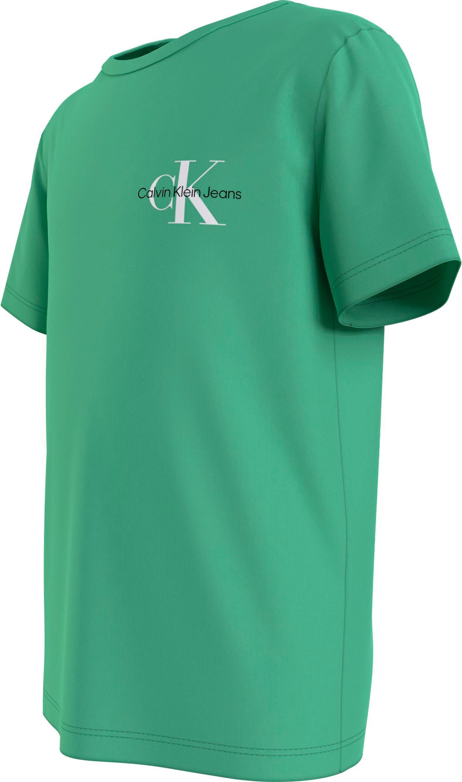 Rundhalsausschnitt mit Jeans Klein grün Calvin T-Shirt
