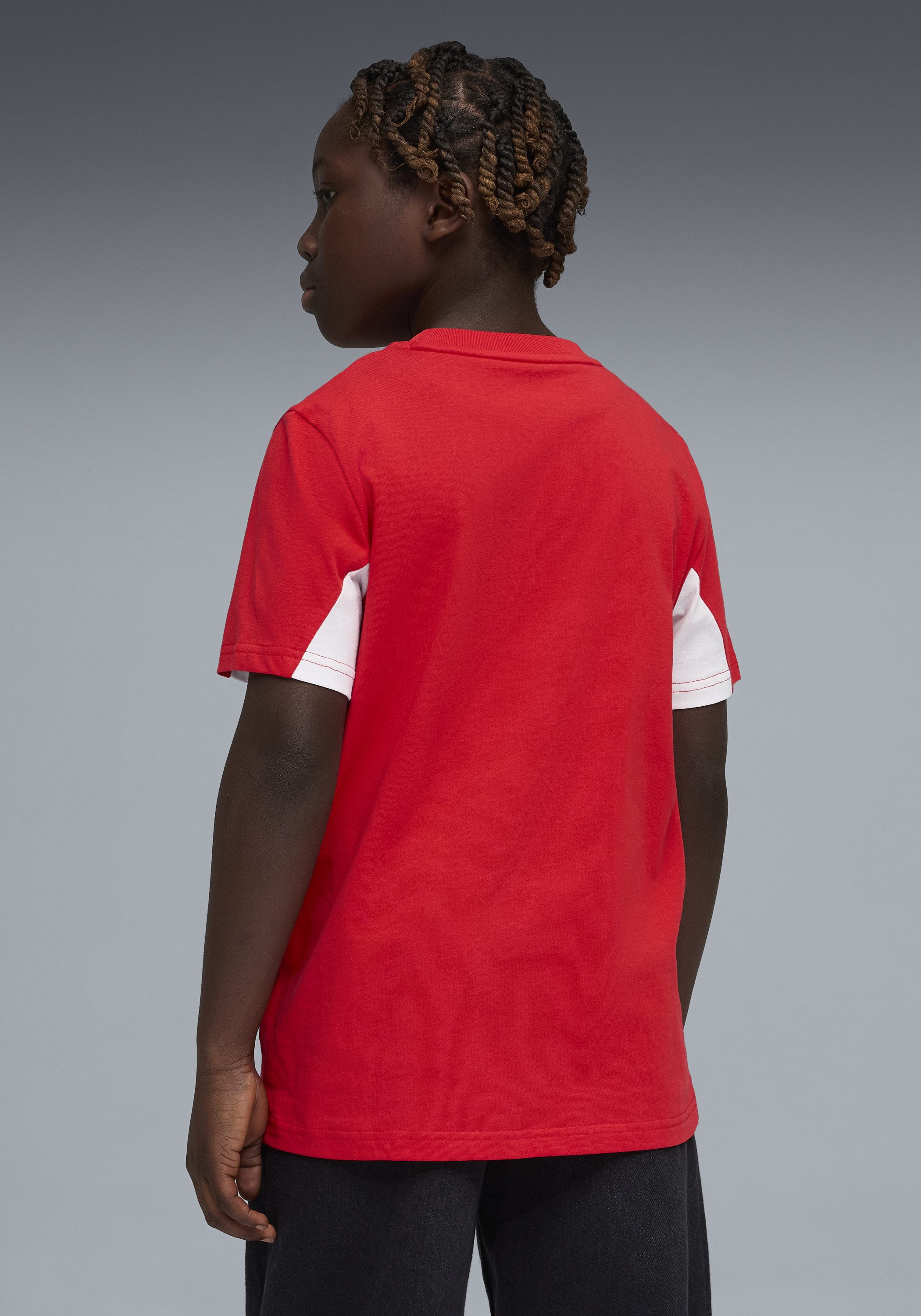 PUMA T-Shirt ESS BLOCK TEE B Kurzarm, Rundhalsausschnitt, ohne Kapuze