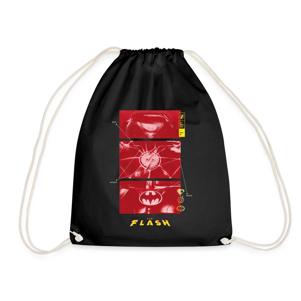 Spreadshirt Turnbeutel The Flash Anzüge Supergirl Flash Batman Mit Logos Turnbeutel (1-tlg)