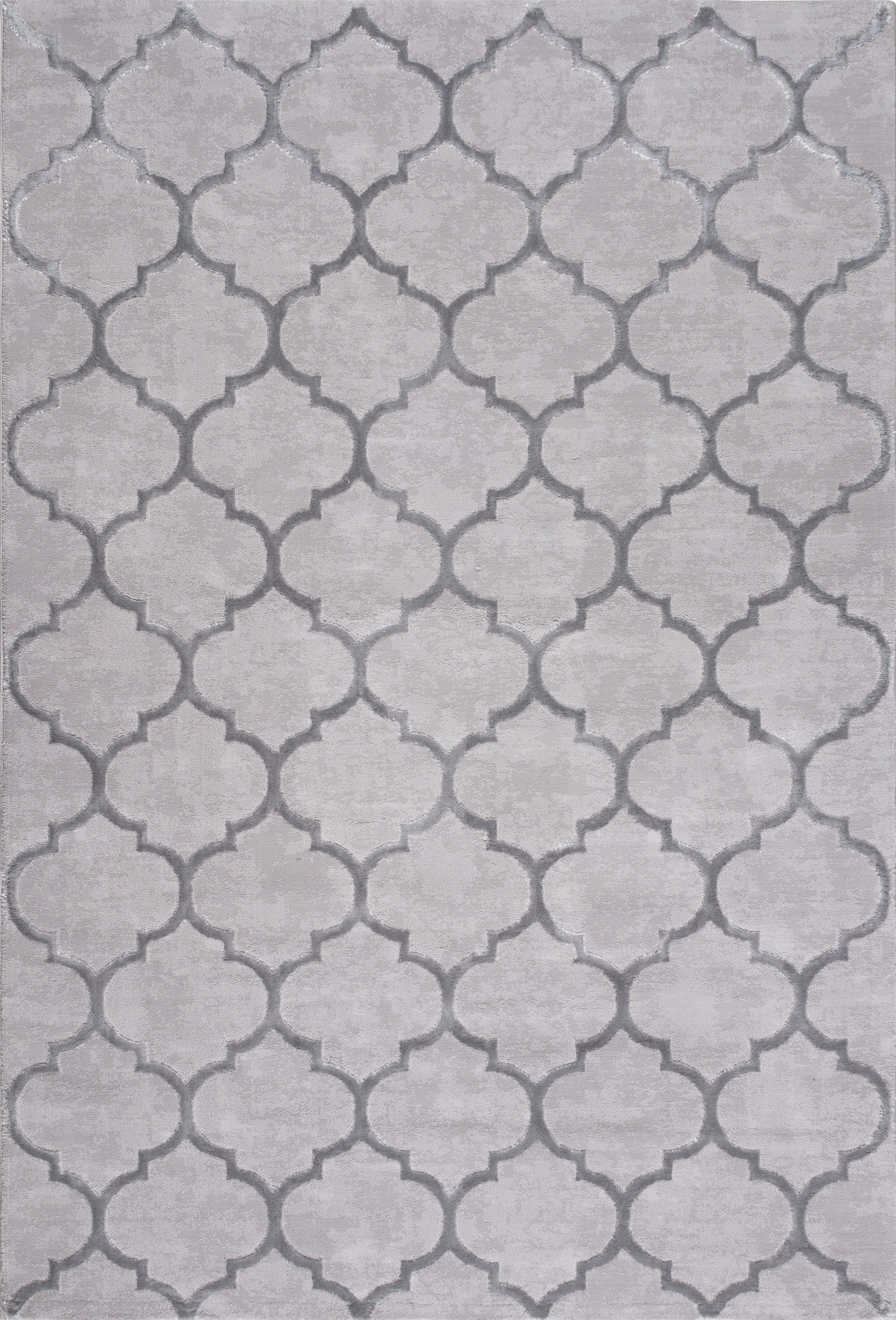 Teppich grau Kurzflor, Design, 3-D home, mm, Ornamente, Badra my Tief geometrisch, rechteckig, Wirkung, Wohnzimmer Höhe: Hoch 12