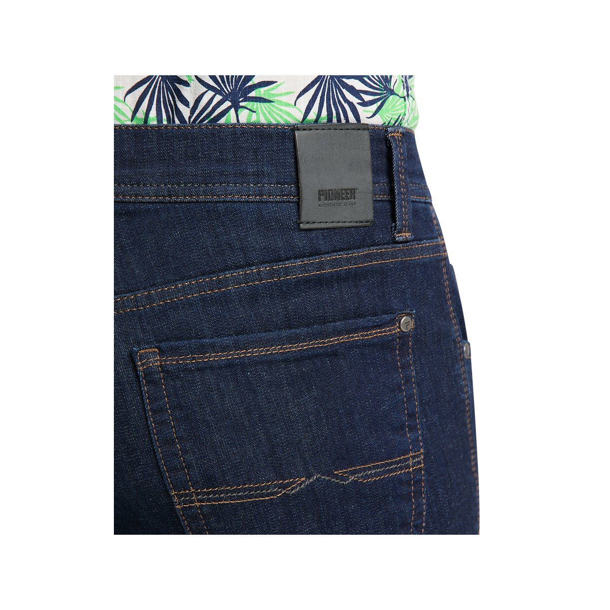 dunkel-blau (1-tlg) Authentic Pioneer 5-Pocket-Jeans Jeans