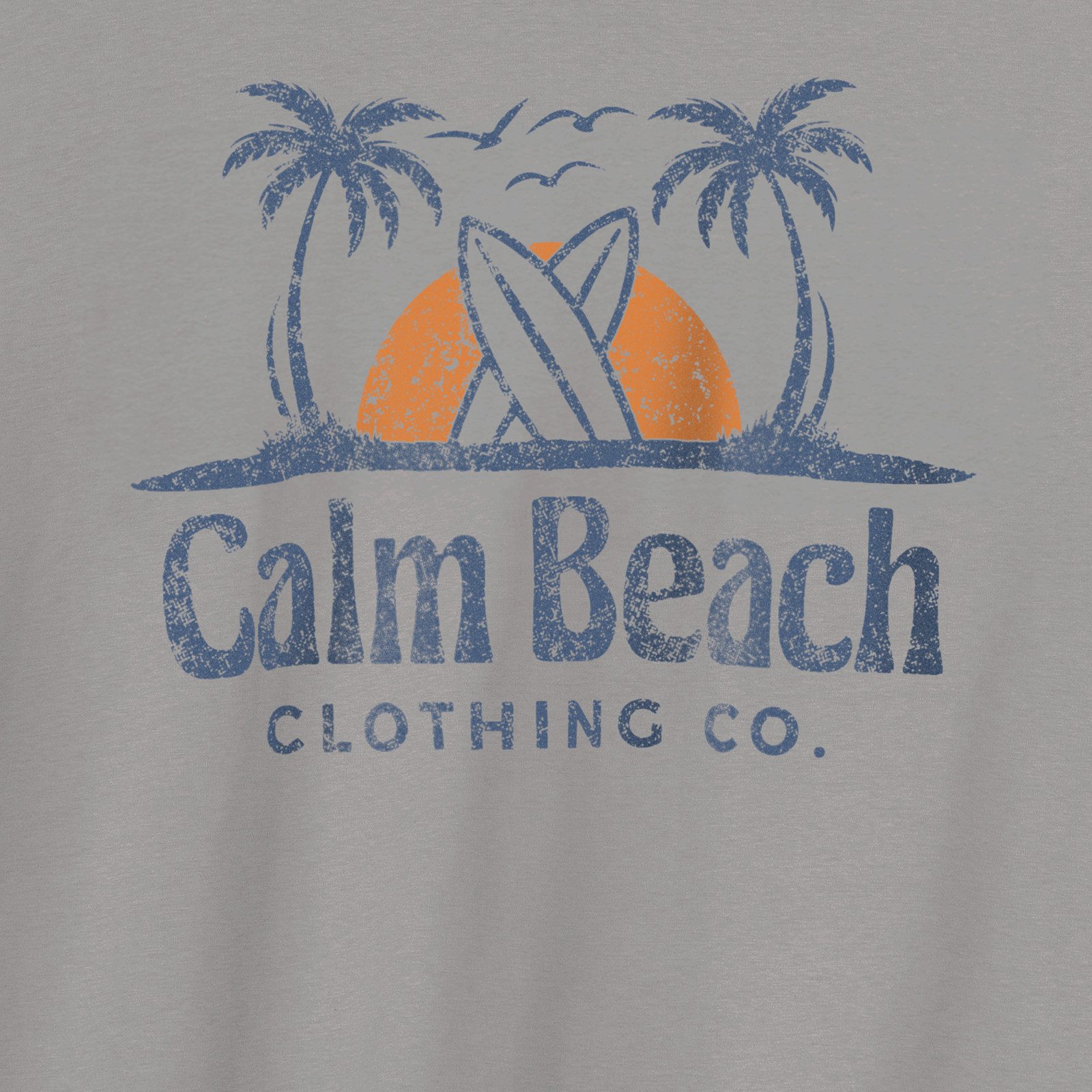 Calm Beach Muscleshirt Calm Beach Muskelshirt Übergrößen grau Logoprint – Bild 2 von 2