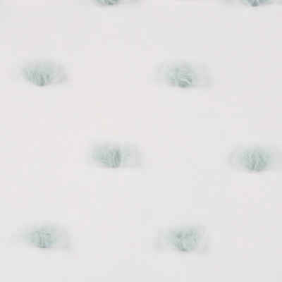 Meterware Rasch Textil Bambino Stores Pom Pom Puscheln weiß mint 3m, (1 St), halbtransparent, Kunstfaser, bestickt