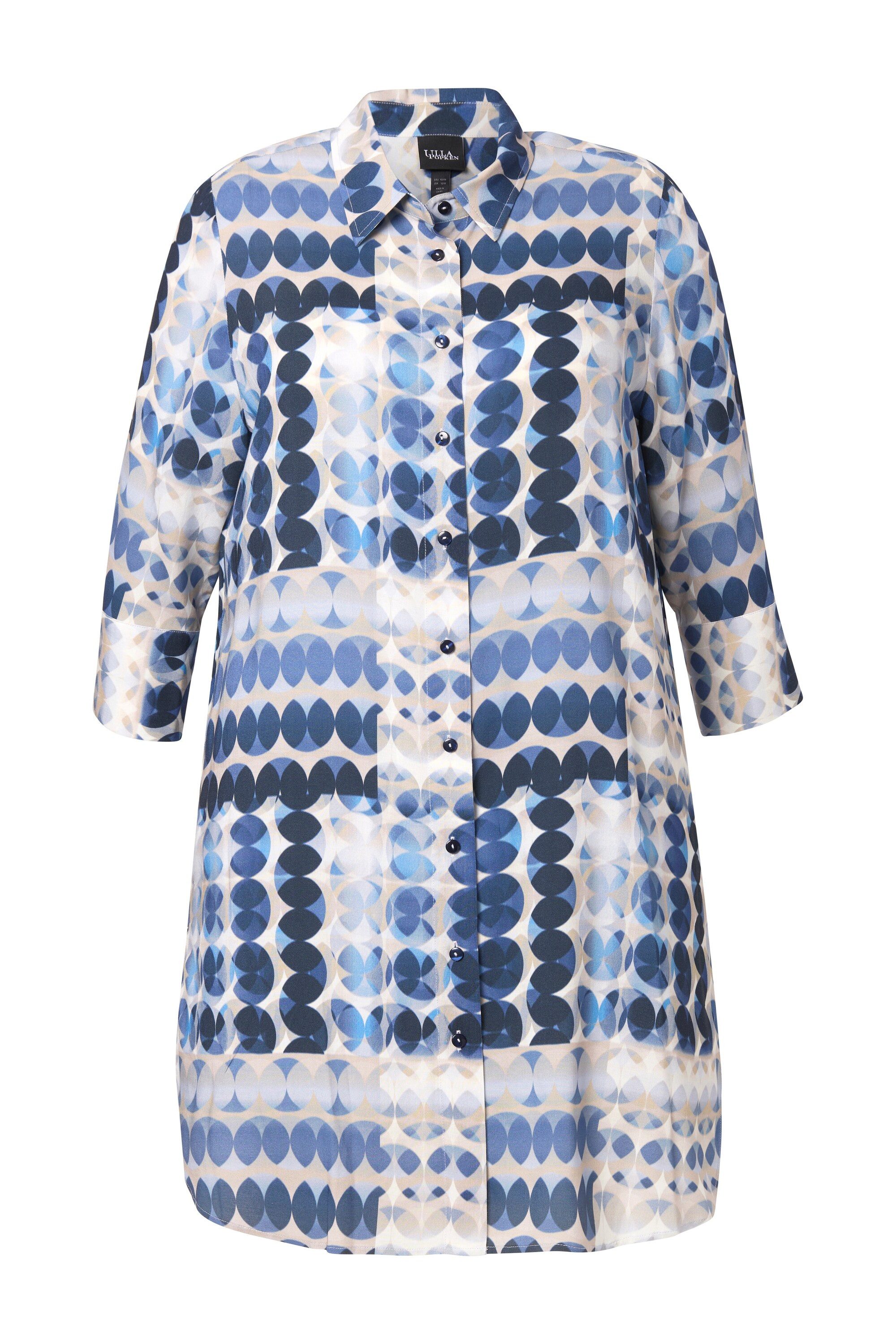 Ulla Popken Longbluse Longbluse Kreise A-Linie günstig online kaufen