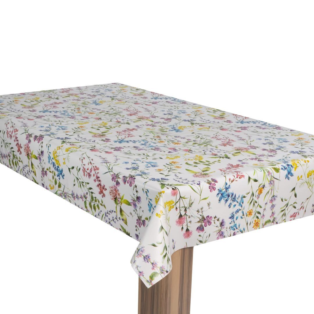 laro Tischdecke Wachstuch-Tischdecke Gartentischdecke Blumen Mix günstig online kaufen
