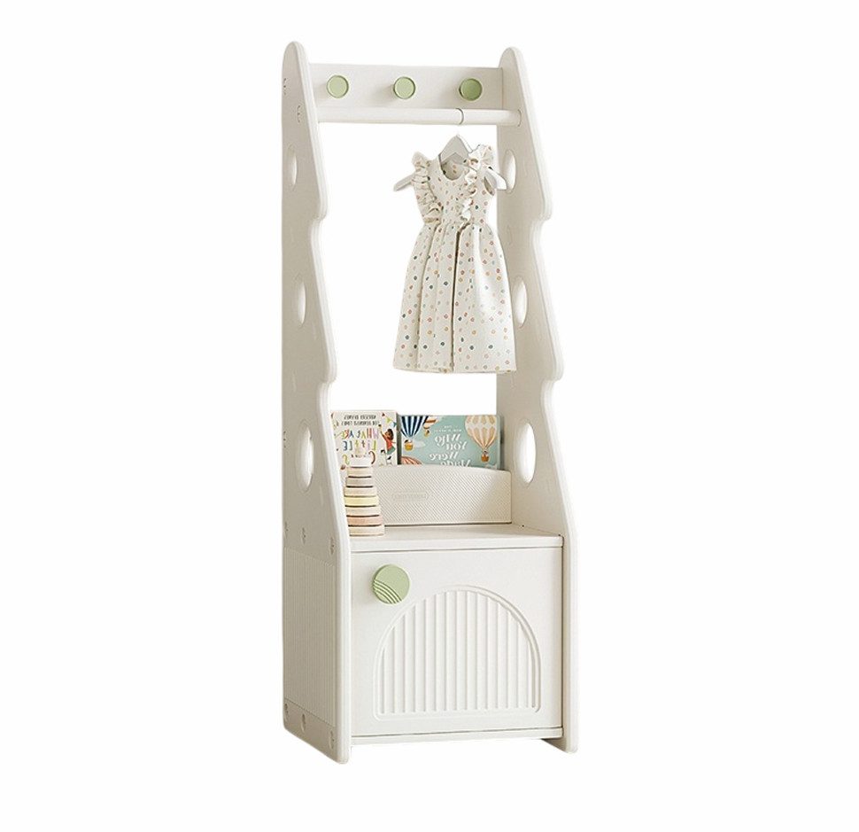 habeig Kinderkleiderschrank Garderobenständer mit Kommode, 129 cm Höhe, Wei günstig online kaufen