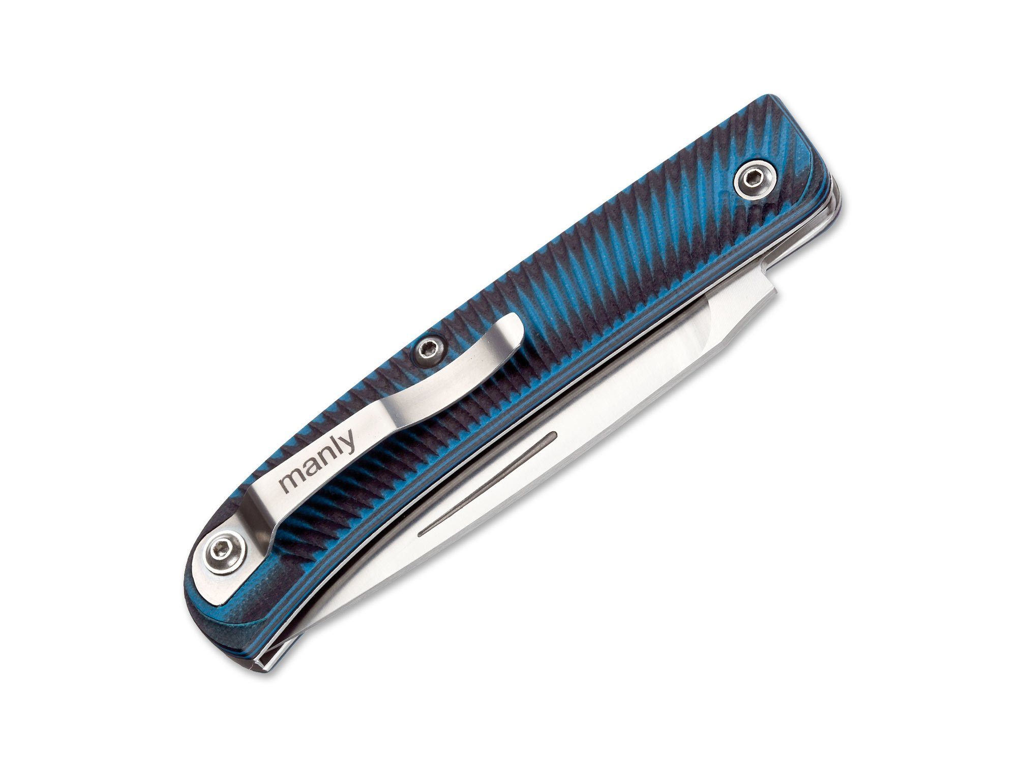 Manly Taschenmesser Comrade D2 Clip Messer Slipjoint Black/Blue