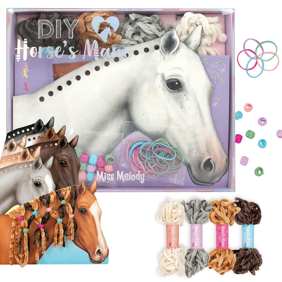 Miss Melody Kreativset DEPESCHE Miss Melody Flecht Set DIY Pferdemähne