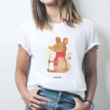 Mr. & Mrs. Panda T-Shirt Maus Weihnachten - Weiß - Geschenk, T-Shirt, Frohe Weihnachten, Nacht (1-tlg)