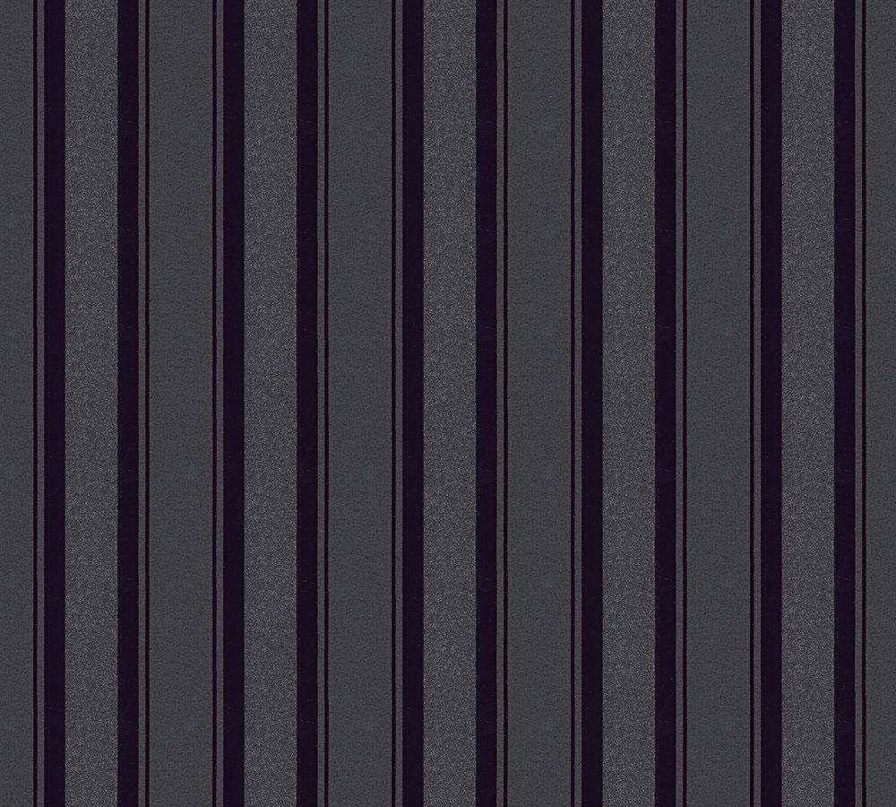 Neue schwarz/silberfarben Vliestapete Glitzereffekt, St), A.S. glänzend, 2.0 living walls Tapete matt, Création (1 Bude Glitzerstreifen, strukturiert, Streifen mit metallic, gestreift,