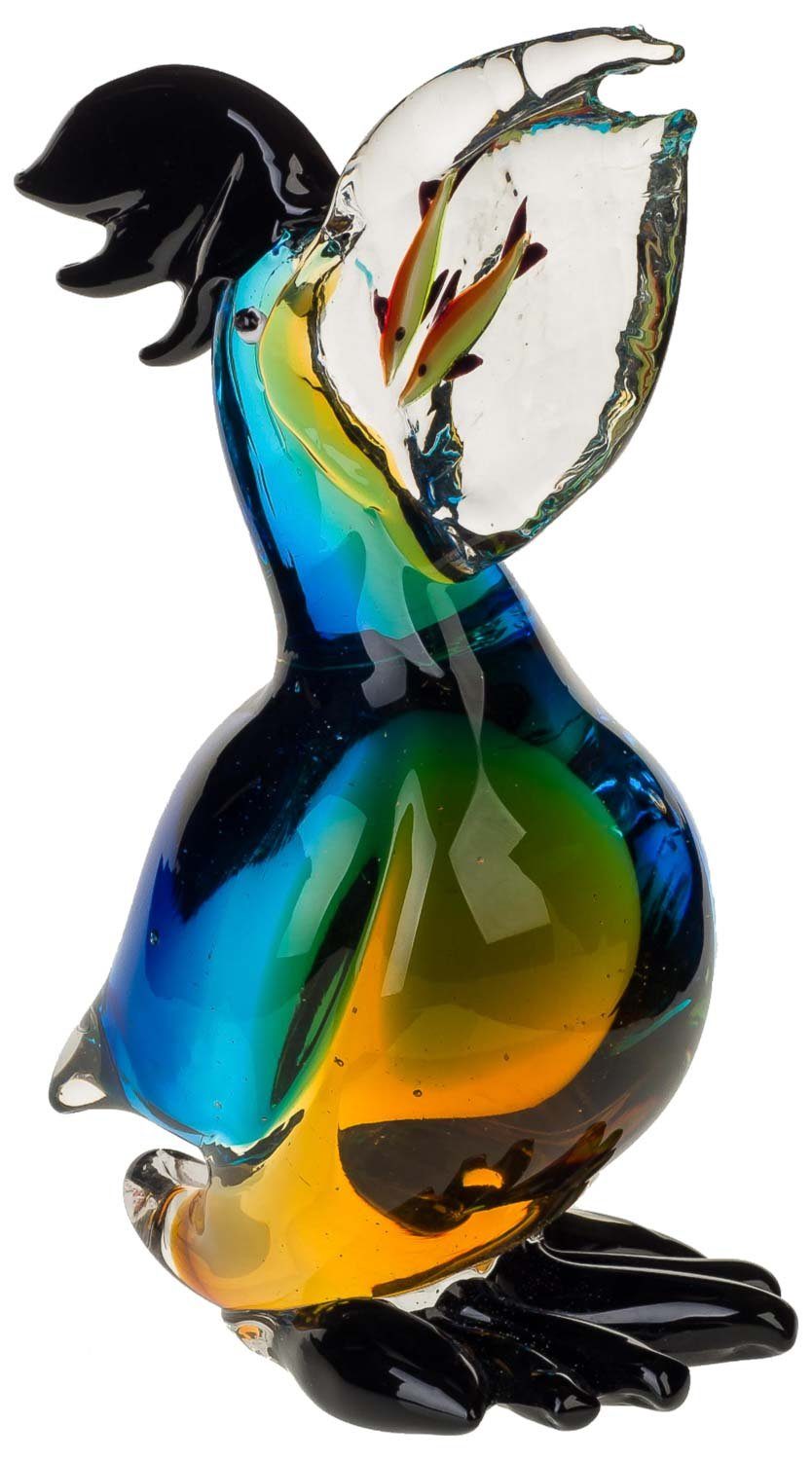 Aubaho Dekofigur Glasfigur Figur Skulptur Pelikan Glas Glasskulptur Vogel Murano Antik-