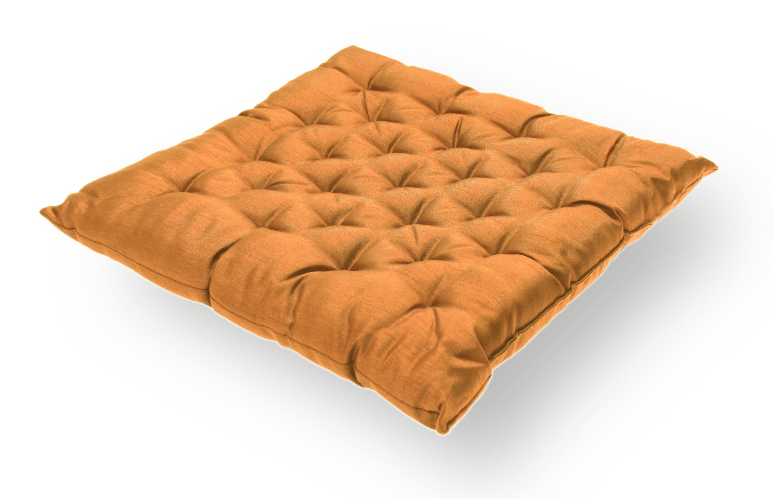 Haus und Deko Подушки Подушки 40x40x5 cm Подушка для стула Kissen Auflage Wildseide Optik Stuhl