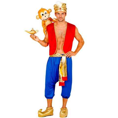 Widmann S.r.l. Kostüm Aladdin Kostüm für Herren - Rot Blau, Märchen Film König der Diebe