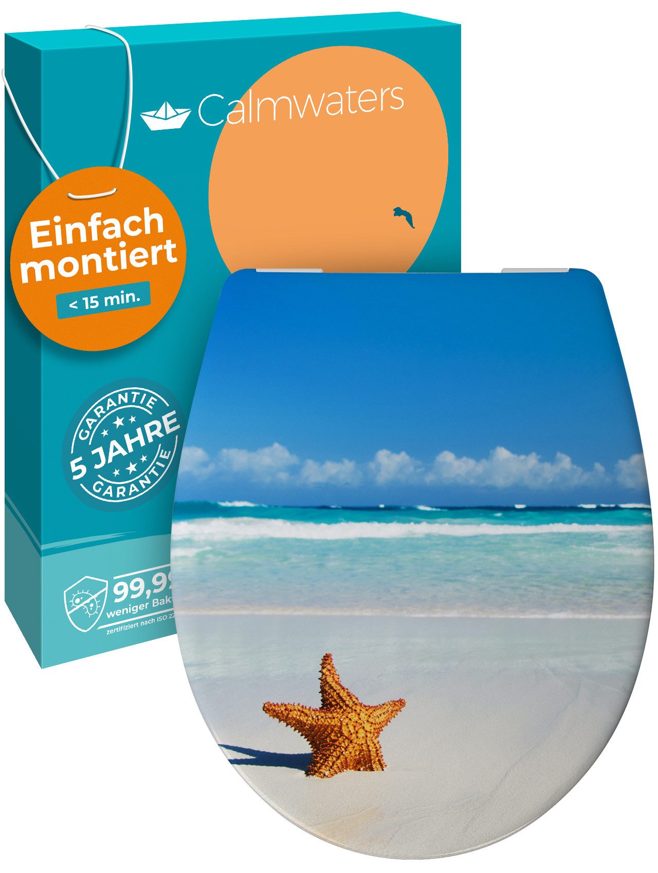 Calmwaters WC-Sitz Motiv Original, Motiv Seestern, günstig online kaufen