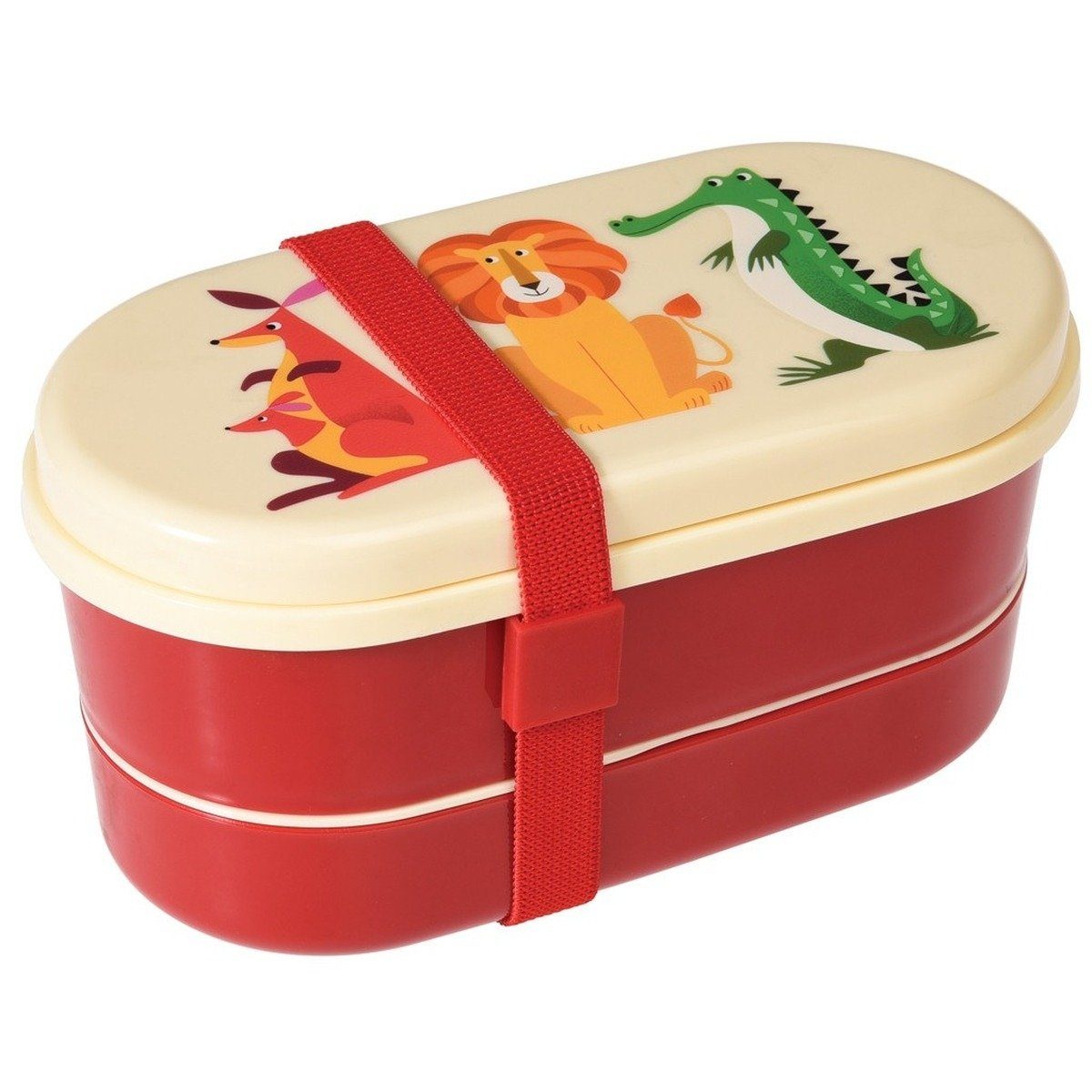 Rex London Lunchbox Bento Brotdose Colourful Creatures Brotbüchse Vesperdose Gabel Löffel