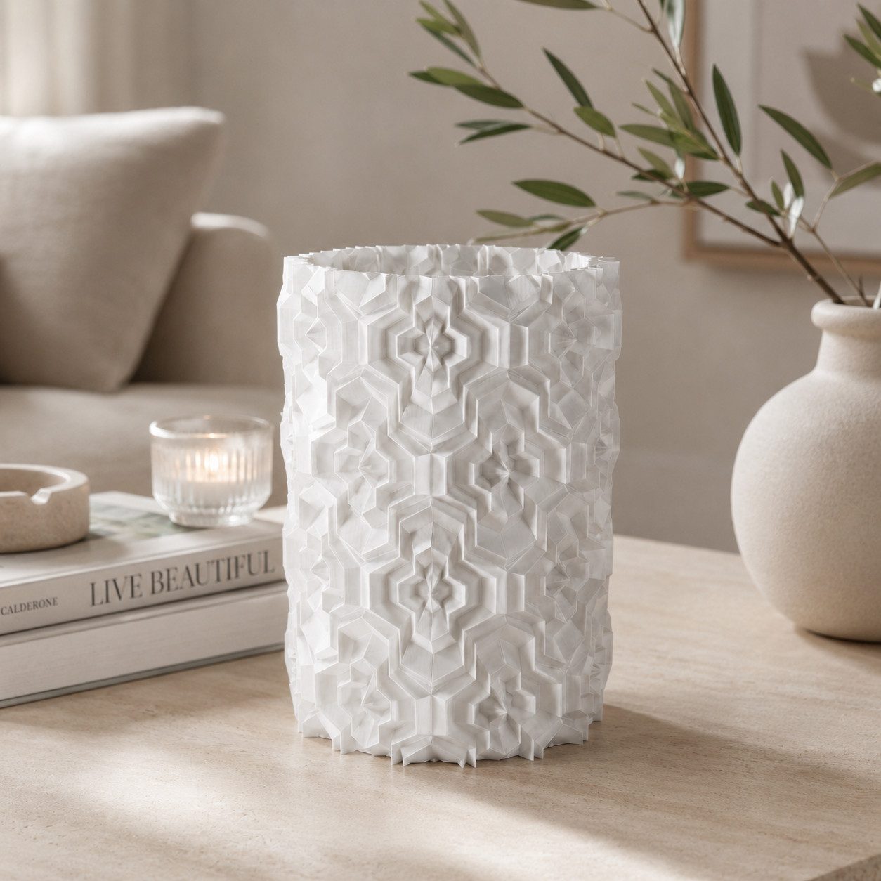 Alpha Electronics Dekovase Geometrische Design Vase M & XL (Sparangebot, 1 St., hochwertiger 3D Druck), Moderne Deko Vase für Wohnzimmer & Tischdeko, Stilvolle Interior Vase