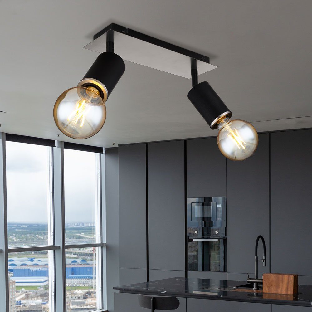 Globo LED Deckenspot, Leuchtmittel nicht beweglich Wandlampe Strahler inklusive, schwarz Wohnzimmerleuchte Deckenleuchte