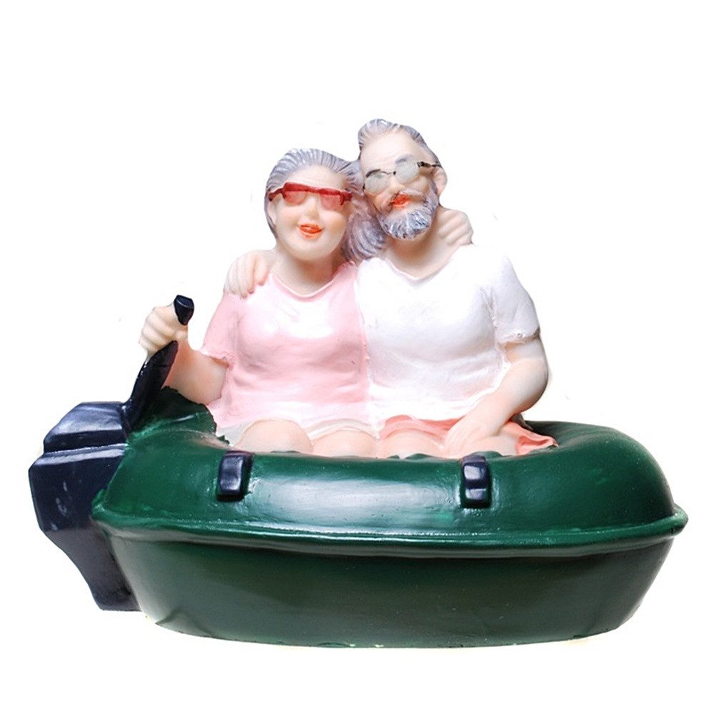 Udo Schmidt Bremen...das Original Spardose SENIOREN IM SCHLAUCHBOOT aus Polyresin - Rentenkasse/Urlaubskasse, ideales Geschenk zum Rentenbeginn