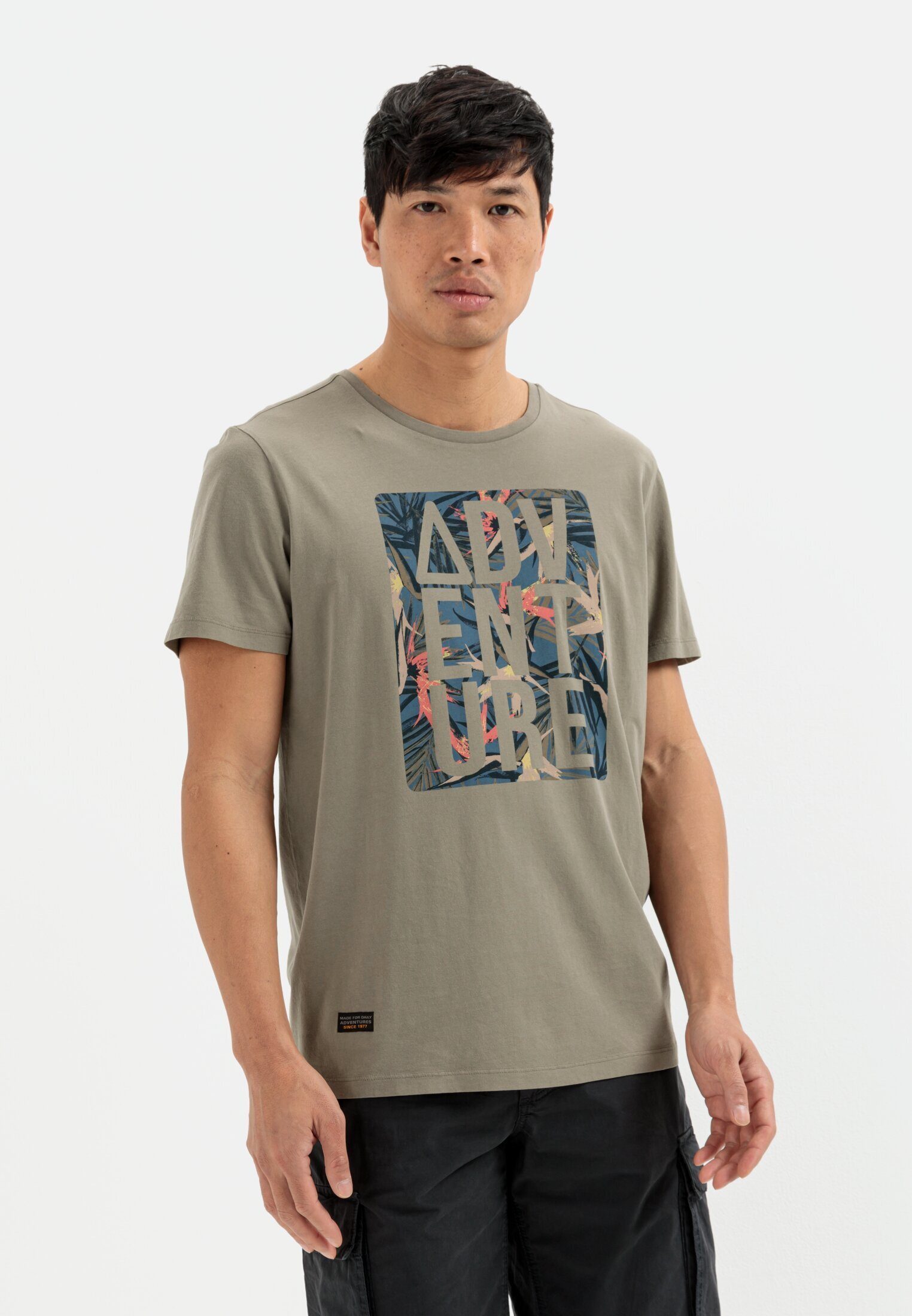 camel active T-Shirt aus Bio-Baumwolle Khaki | T-Shirts