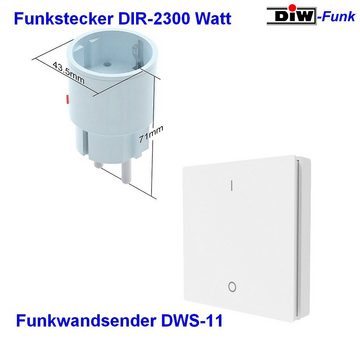 DIW-Funk Licht-Funksteuerung PS-590 Funk-Sparset mit Funkstecker DIR-2300 Funk-Wandsender DWS-11