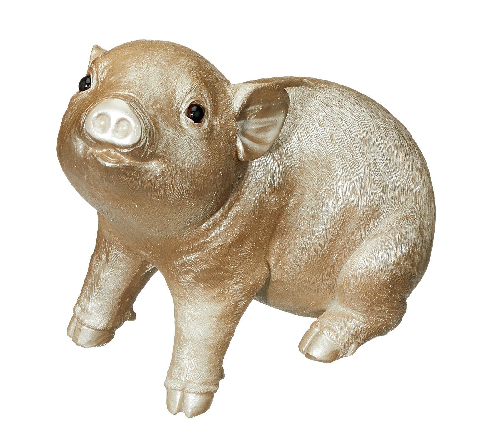 Spetebo Spardose Spardose Goldenes Schwein - 20 cm, Sparschwein Sparbüchse Geldgeschenk