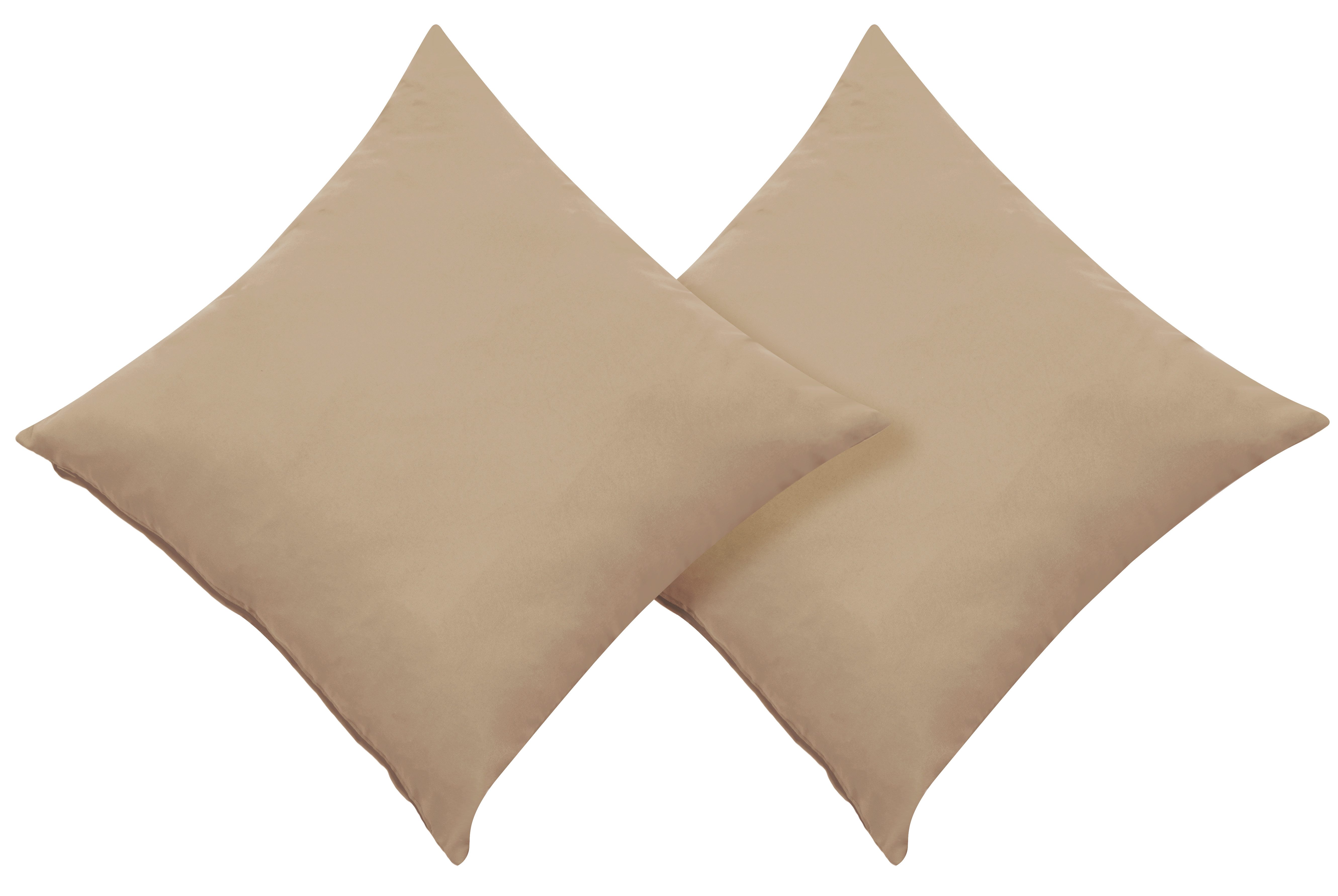 OTTO home Dekokissen Raja, einfarbig, Kissenhüllen ohne Füllung, 40 x 40 cm, 2er-Set, Mikrofaser