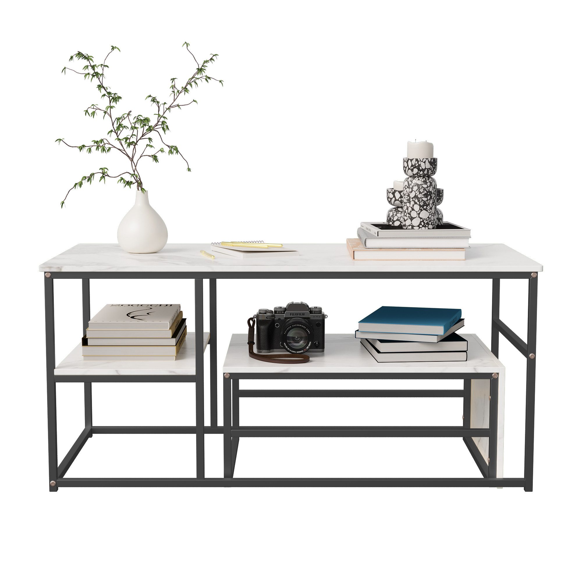 Furnishings Home Couchtisch Rechteck Satztisch Beistelltisch stapelbarer So günstig online kaufen