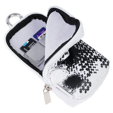 Hama Konsolen-Tasche Tasche Bag XL Case Schutz-Hülle Etui Weiß, Zubehör-Fächer, Gürtelschlaufe, für Sony PSPGO Konsole mit Zubehör