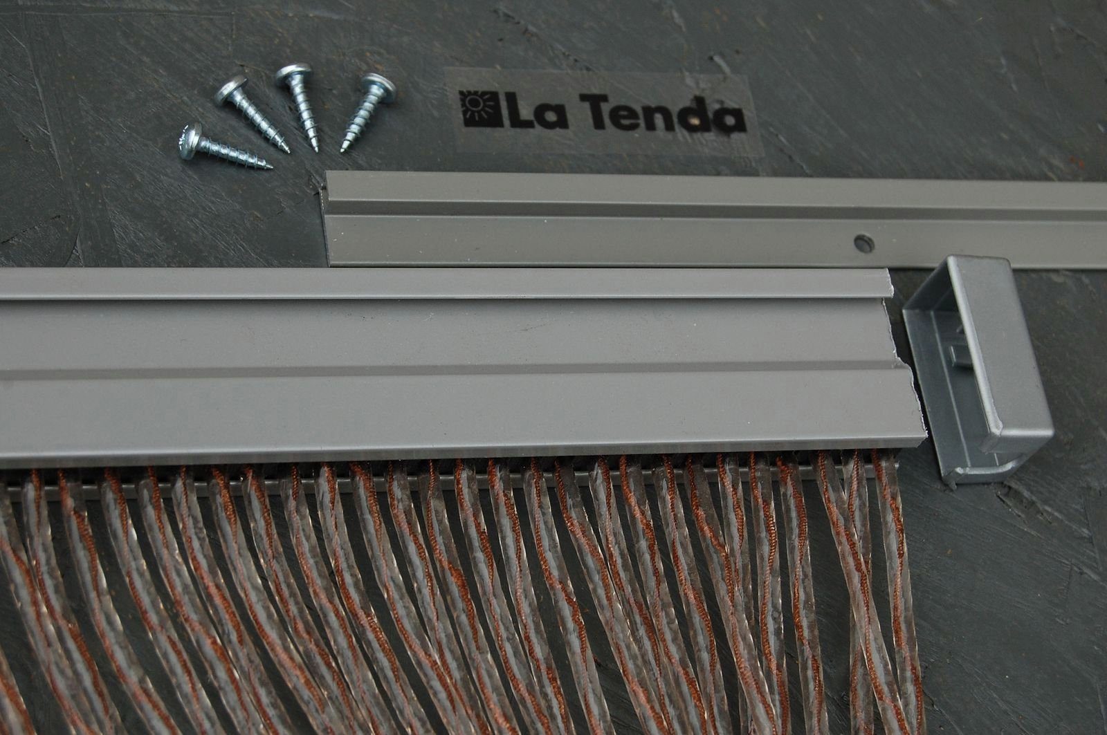 La Tenda Insektenschutz-Vorhang La Tenda braun, Breite und x Streifenvorhang kürzbar PVC 1 MERANO - 210 Länge cm, 90 individuell