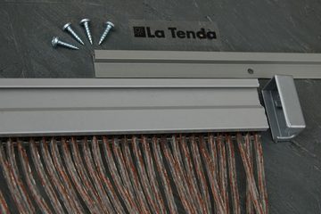 La Tenda Insektenschutz-Vorhang La Tenda MERANO 1 Streifenvorhang braun, 90 x 210 cm, PVC - Länge und Breite individuell kürzbar