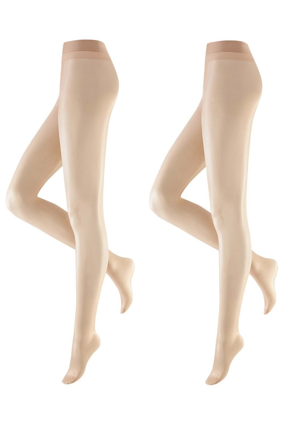 Hudson Feinstrumpfhose SIMPLY 20 15 DEN (2er Pack) transparente verstärkte Spitze, Komfortbund