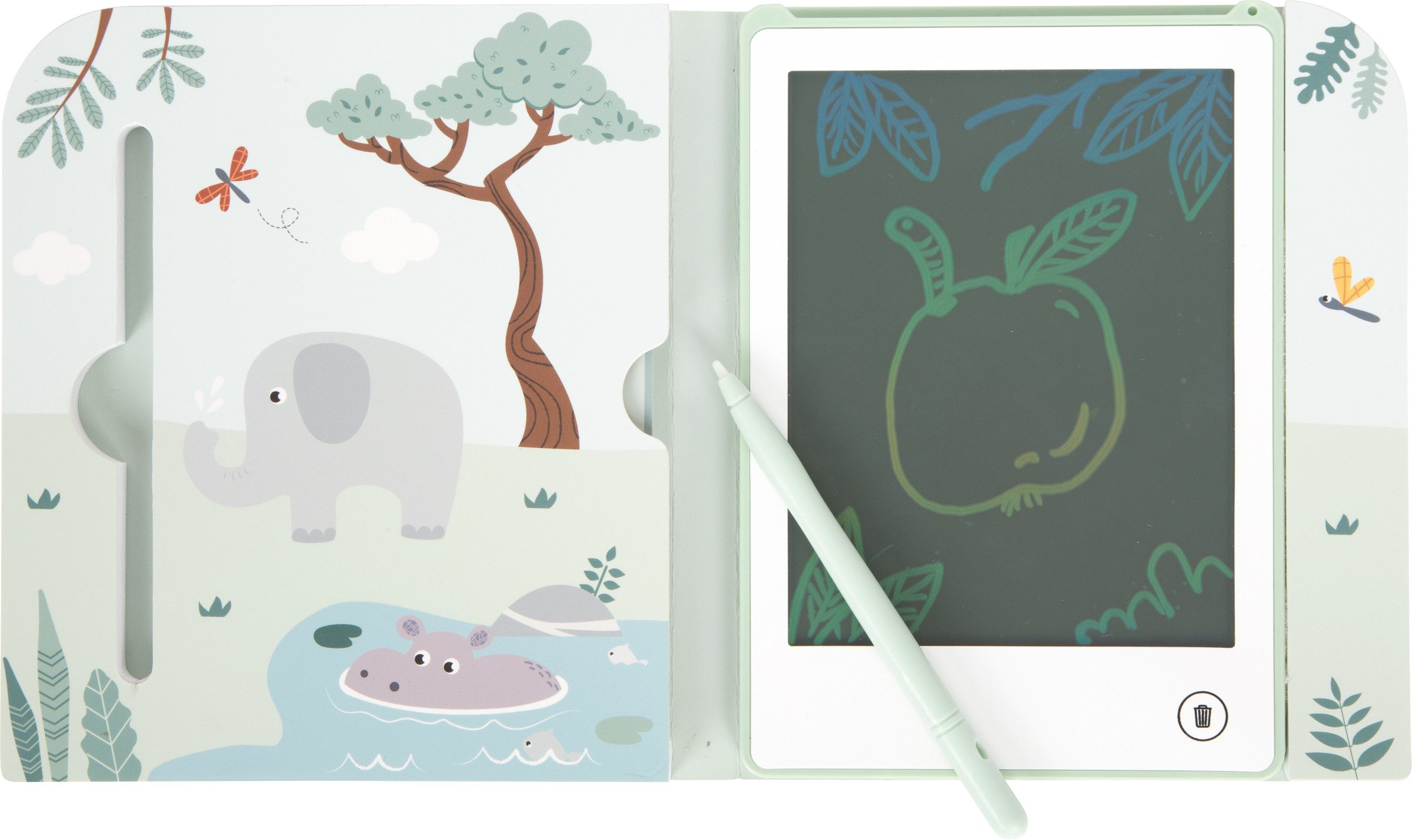 Small Foot Malvorlage Safari, LCD Malbuch mit Malvorlagen