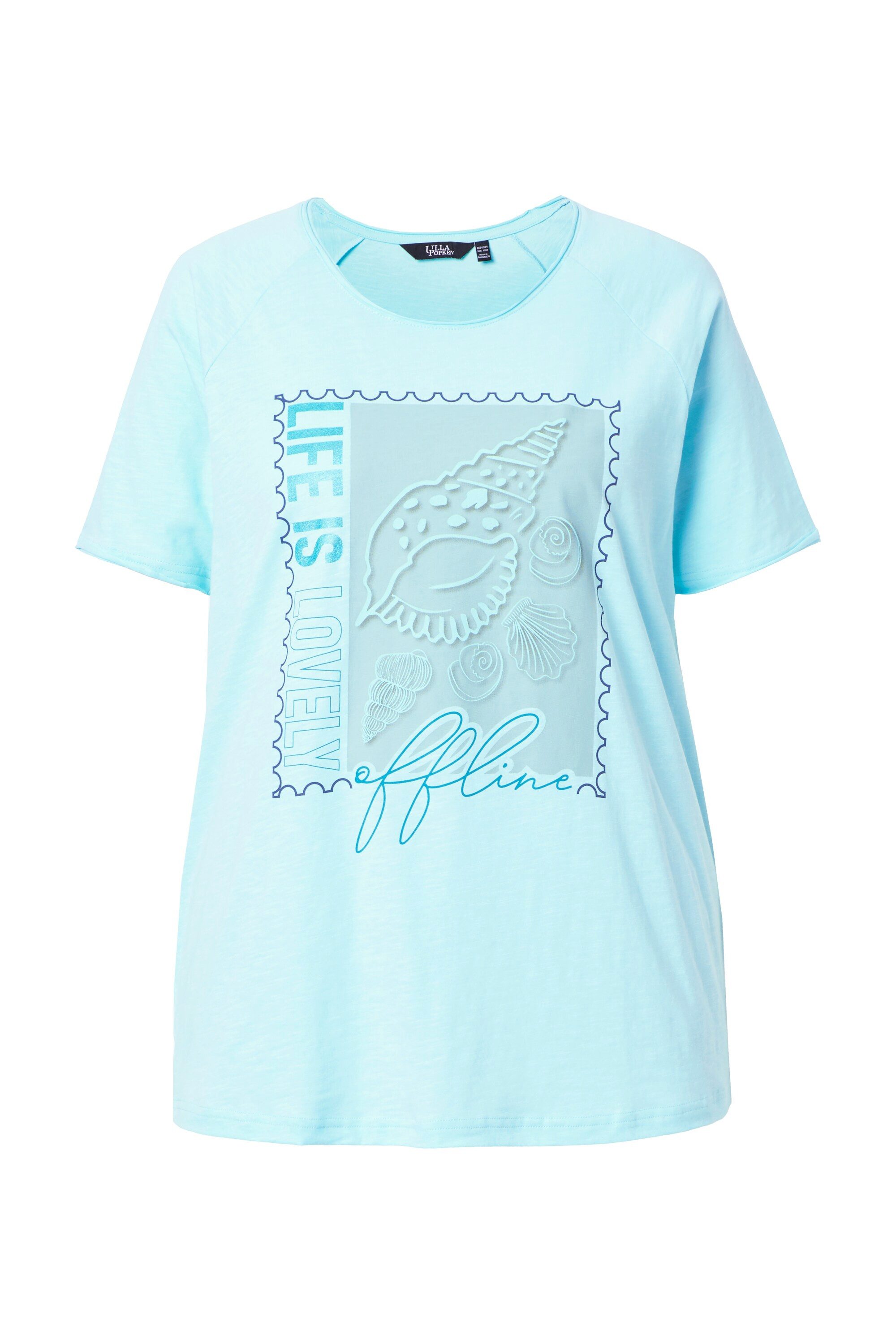 T-Shirt T-Shirt Muscheln A-Linie Rundhals Halbarm