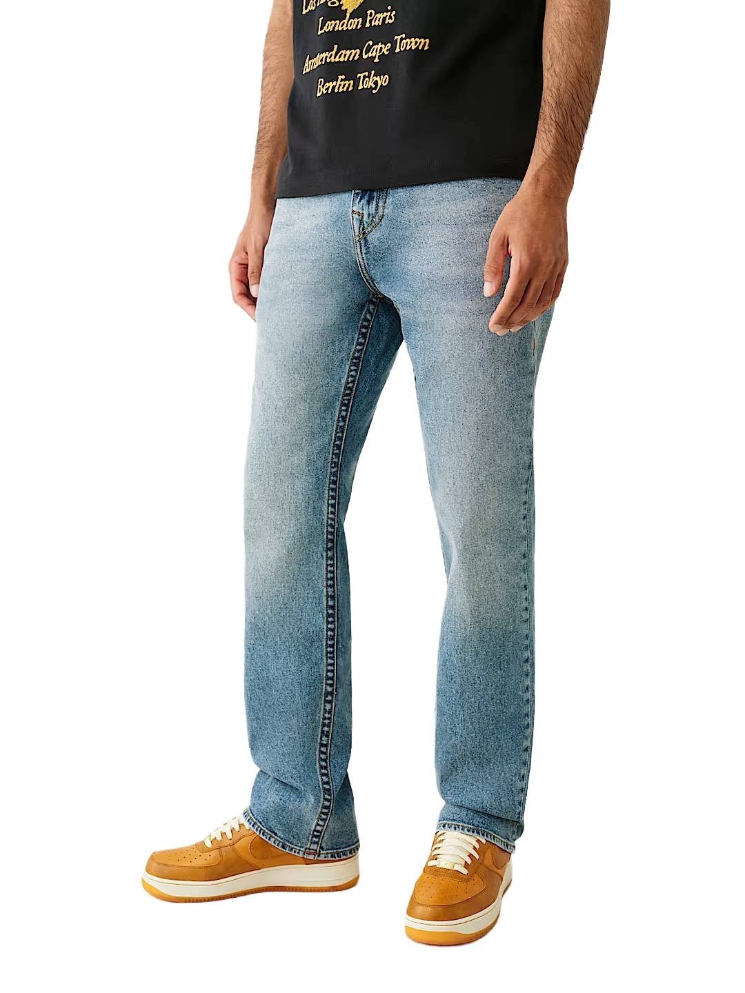 True Religion Straight-Jeans Jeans True Religion Ricky SN Flap medium wash