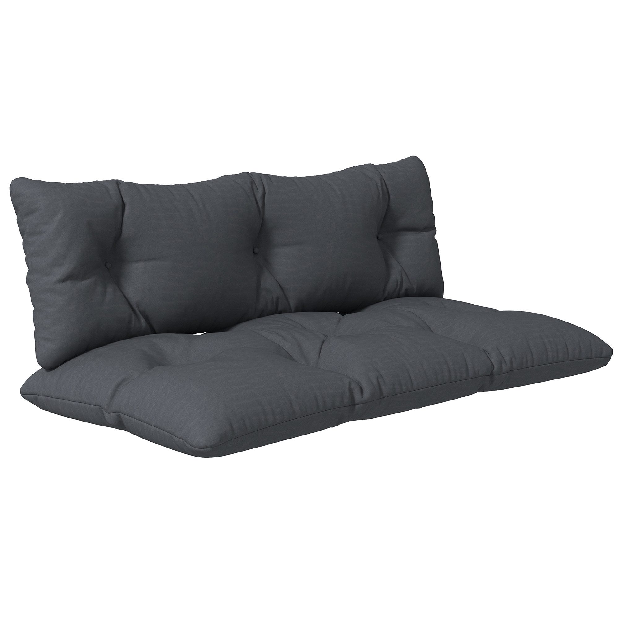 Outsunny Sitzkissen Palettenkissen Bankauflage Sitzkissen mit UV-Schutz, für Sitzbank Gartenbank 150 x 98 x 8 cm Dunkelgrau