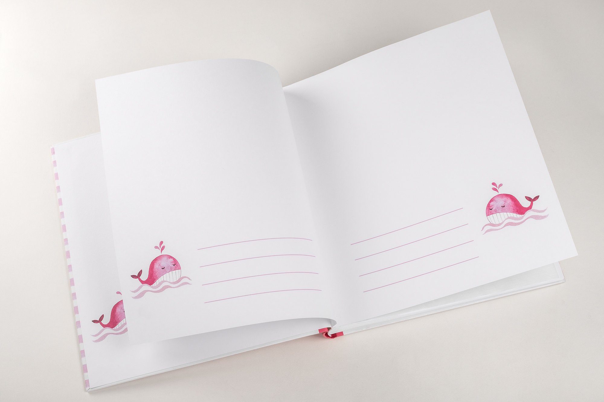 Walther Design Fotoalbum Babyalben Sam, buchgebundenes Babyalbum, laminierter Kunstdruckeinband