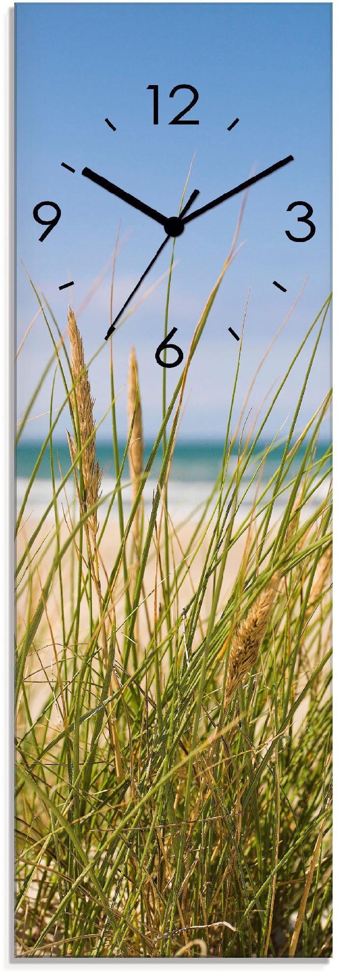 Artland Wanduhr Dünengras (wahlweise mit Quarz- oder Funkuhrwerk, lautlos ohne Tickgeräusche)