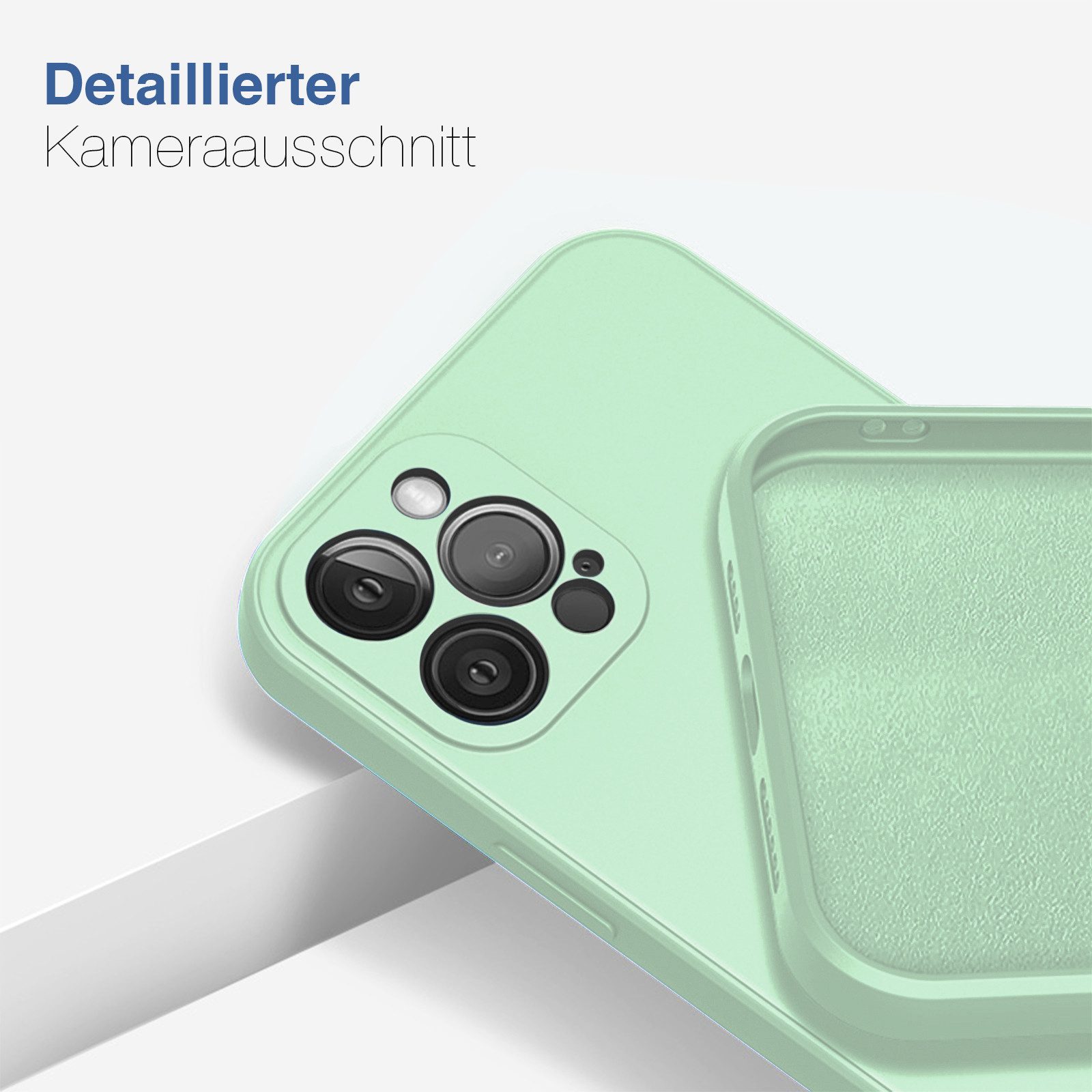 Tec-Expert Handyhülle SoftGrip Cover Hülle für Apple iPhone 13 Pro, Handy Case Bumper integrierter Kameraschutz flexibel