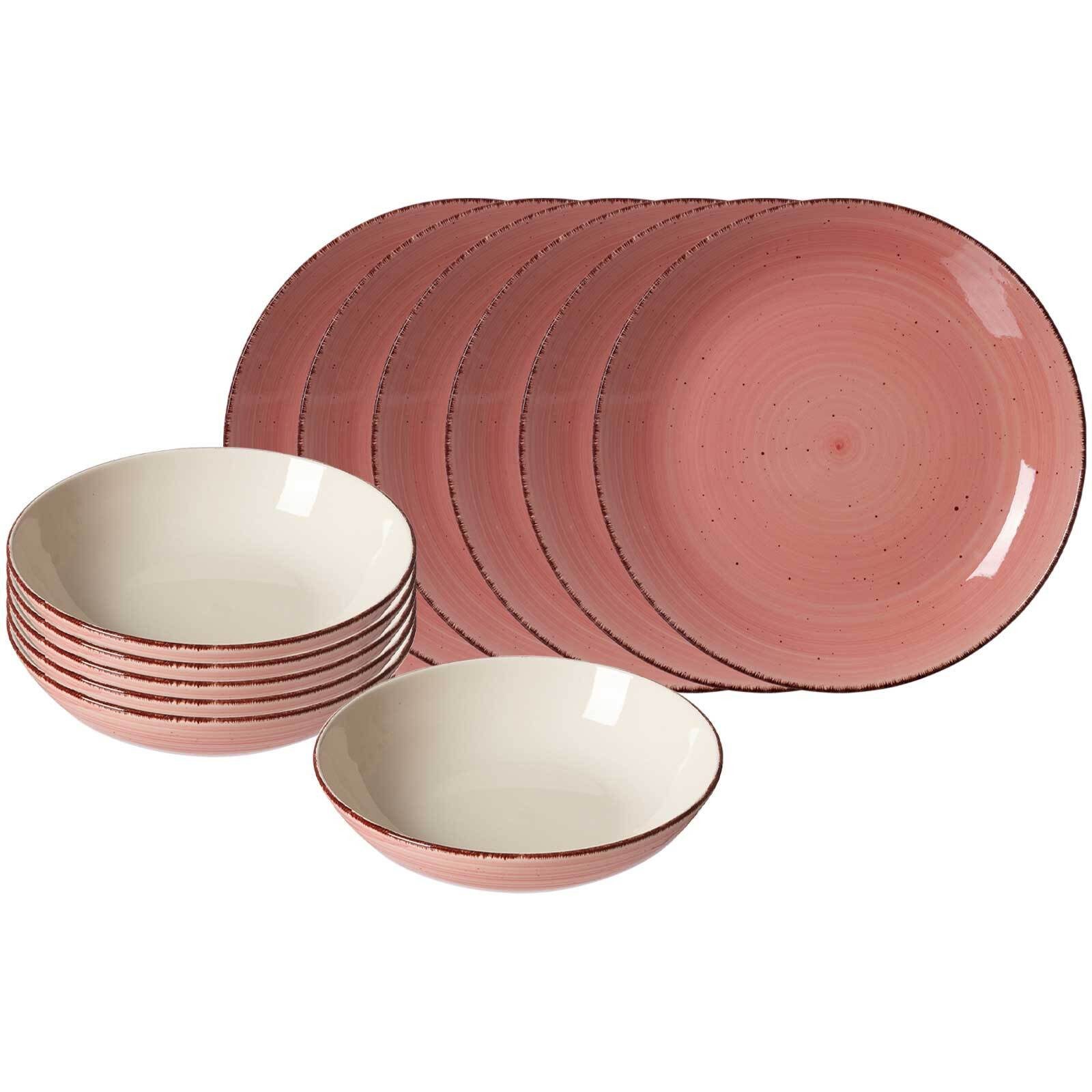 Ritzenhoff & Breker Tafelservice Happy Tafelservice 12er Set (12-tlg), 6 Personen, Steingut