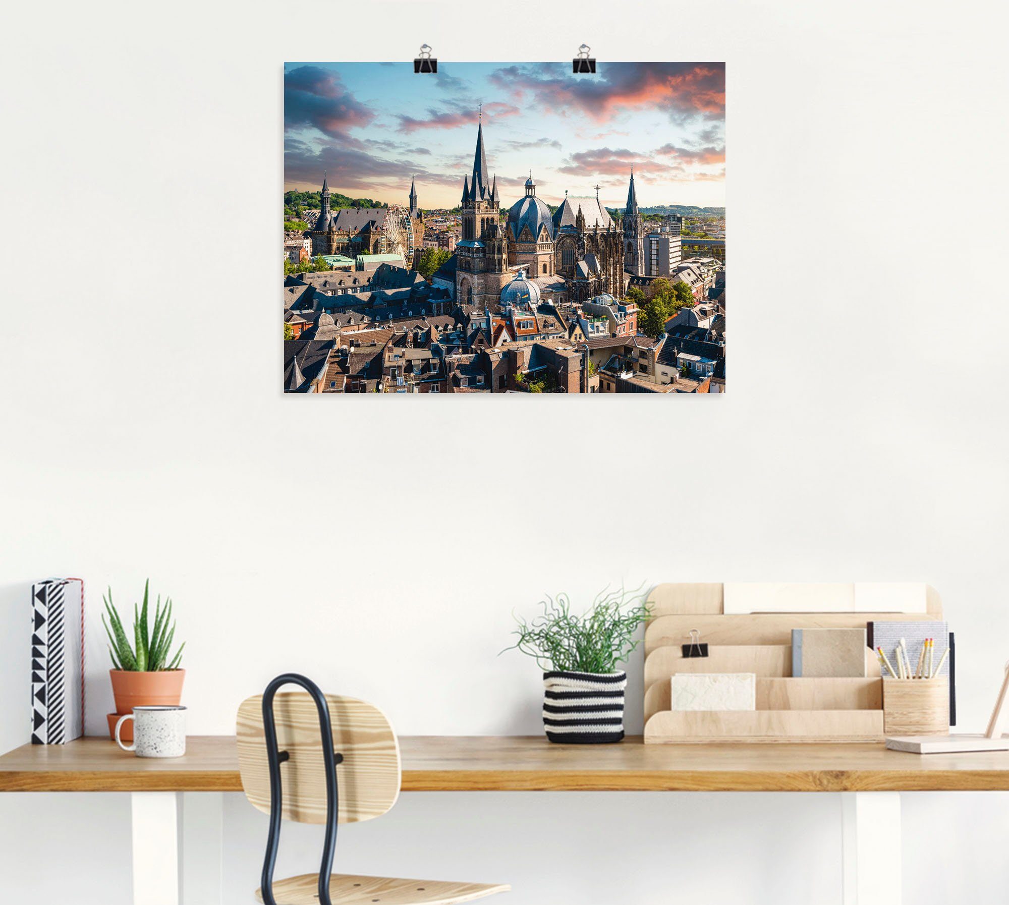 Artland Wandbild »Aachen Panorama I«, Deutschland (1 Stück), in vielen Größen & Produktarten - Alubild / Outdoorbild für den Außenbereich, Leinwandbild, Poster, Wandaufkleber / Wandtattoo auch für Badezimmer geeignet-HomeTrends