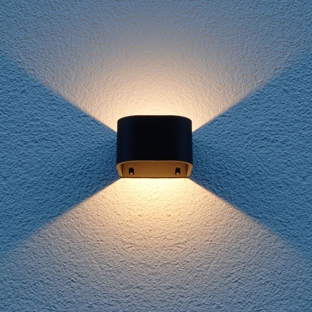 Deko-Light Außen-Wandleuchte LED Wandaufbauleuchte Monta in Anthrazit 6W 310lm IP54, LED