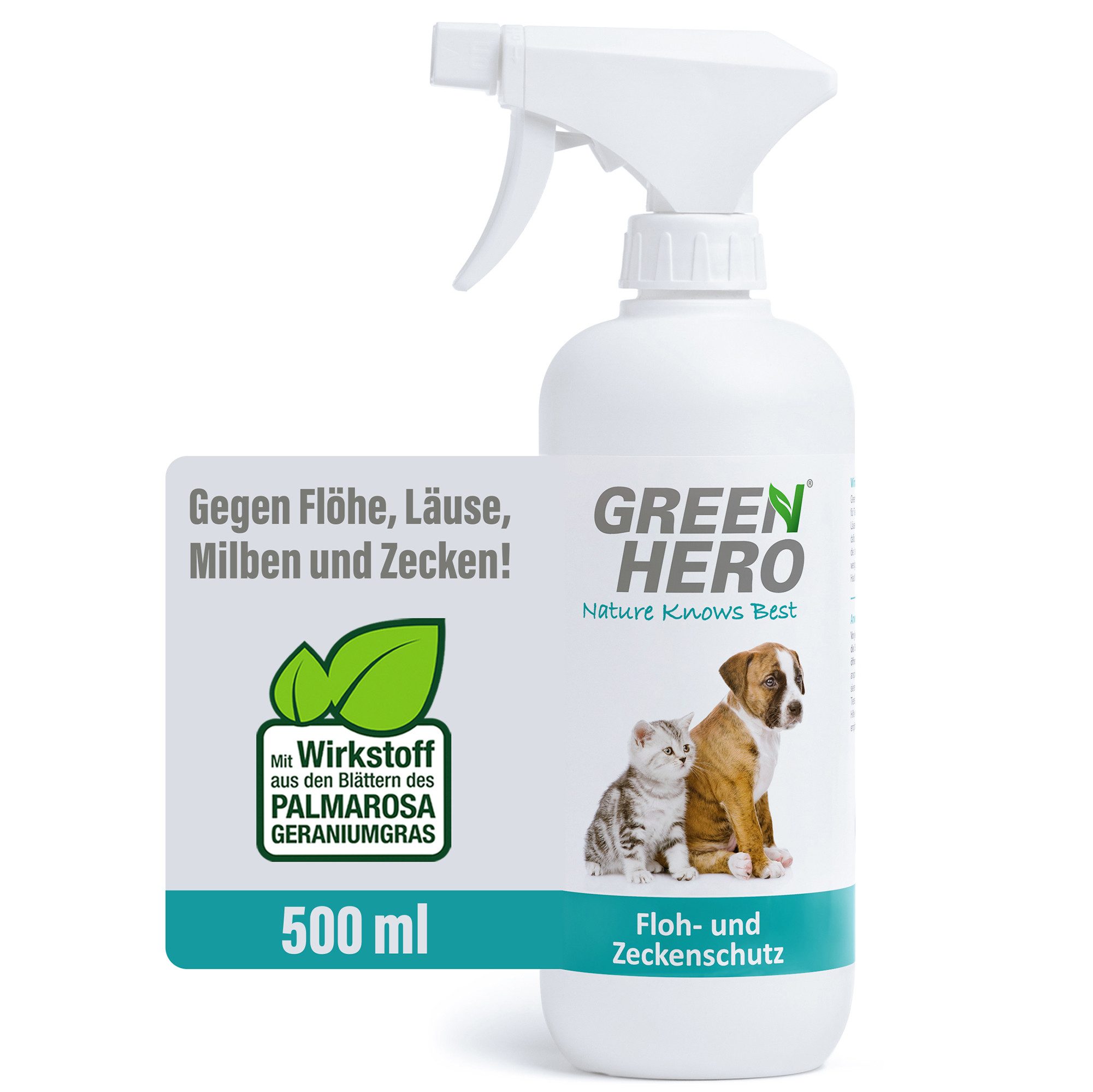 GreenHero Zeckenschutzmittel Floh- und Zeckenschutz, 500 ml