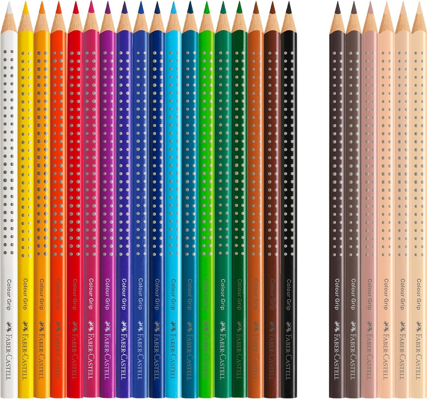Thumbnail - Faber-Castell Buntstift Colour Grip, Set aus 18 Standardfarben und 6 Hauttöne