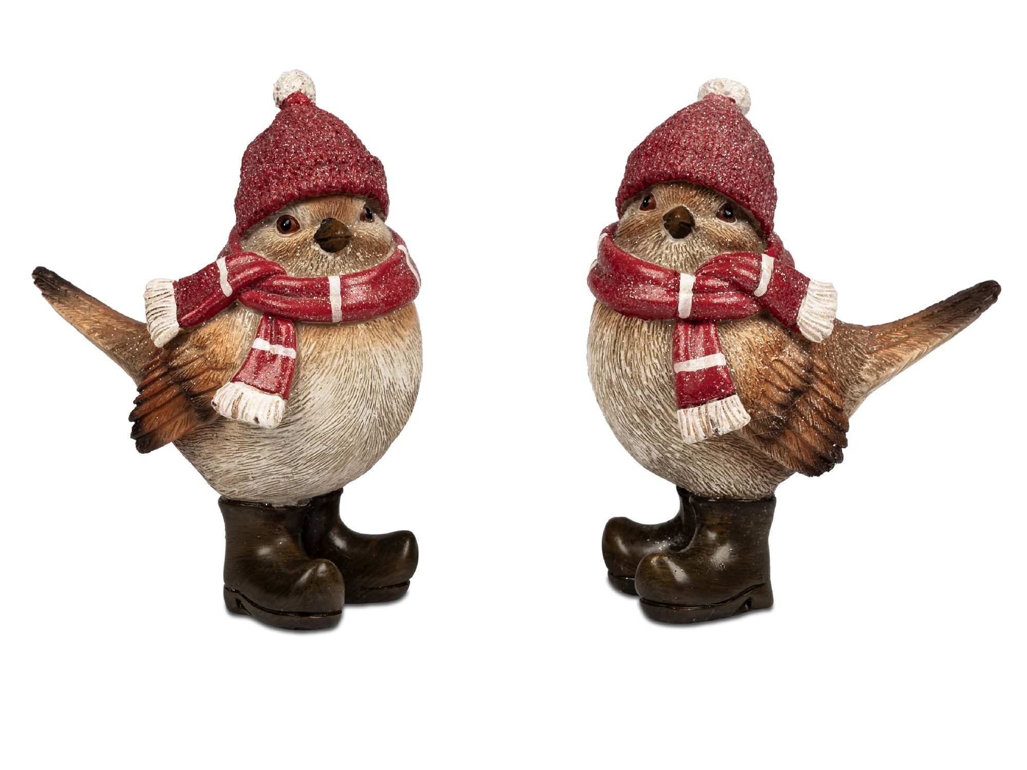 formano Dekofigur Winterkinder, Farbe: Braun, Motiv: Vogel günstig online kaufen