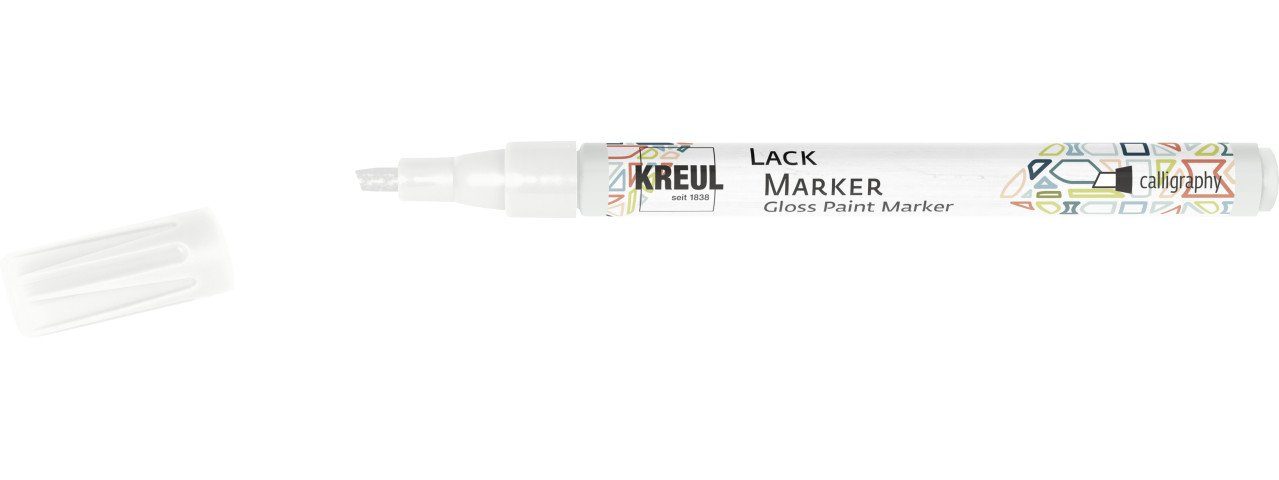 Kreul Künstlerstift Kreul Lack Marker calligraphy weiß, 1-3 mm
