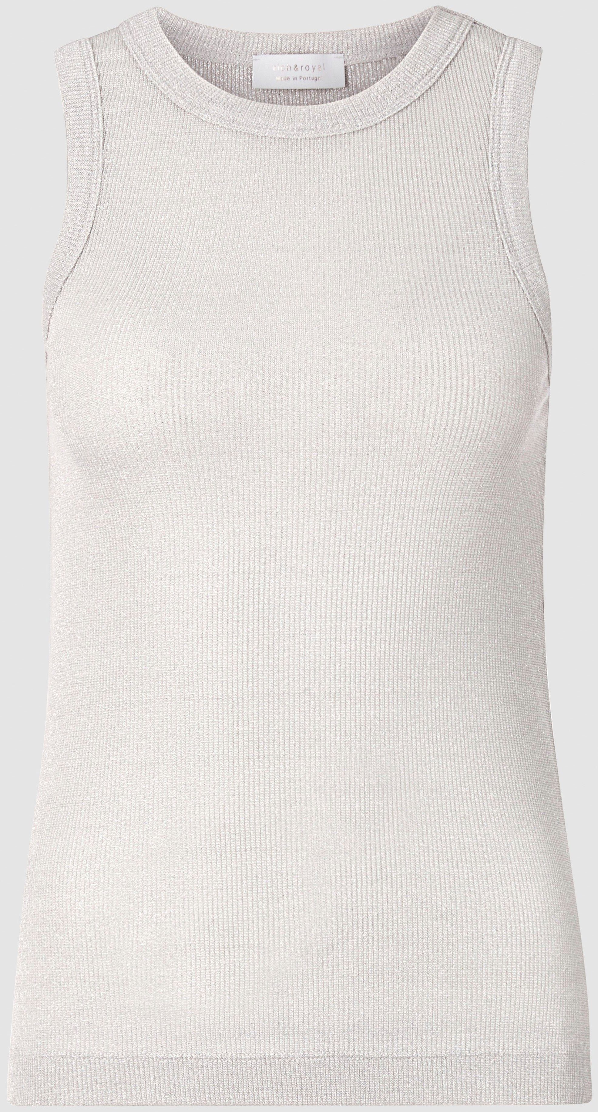Rich & Royal Shirttop aus white pearl schimmerndem Material