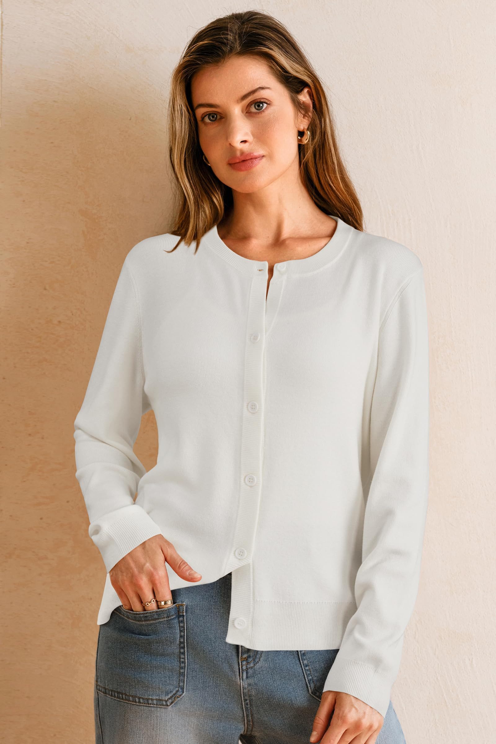 Strickjacke Damen Cardigan-Pullover Lässige Strickjacken