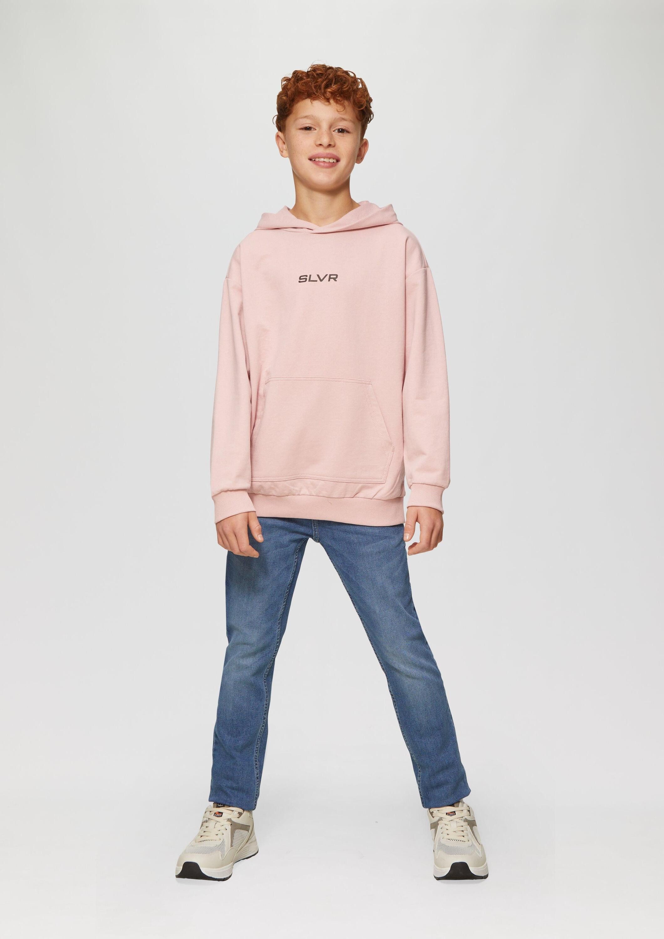 s.Oliver Sweatshirt Sweatshirt Unisex Kapuzen-Sweatshirt mit Känguru-Tasche und Frontprint – Bild 5 von 5