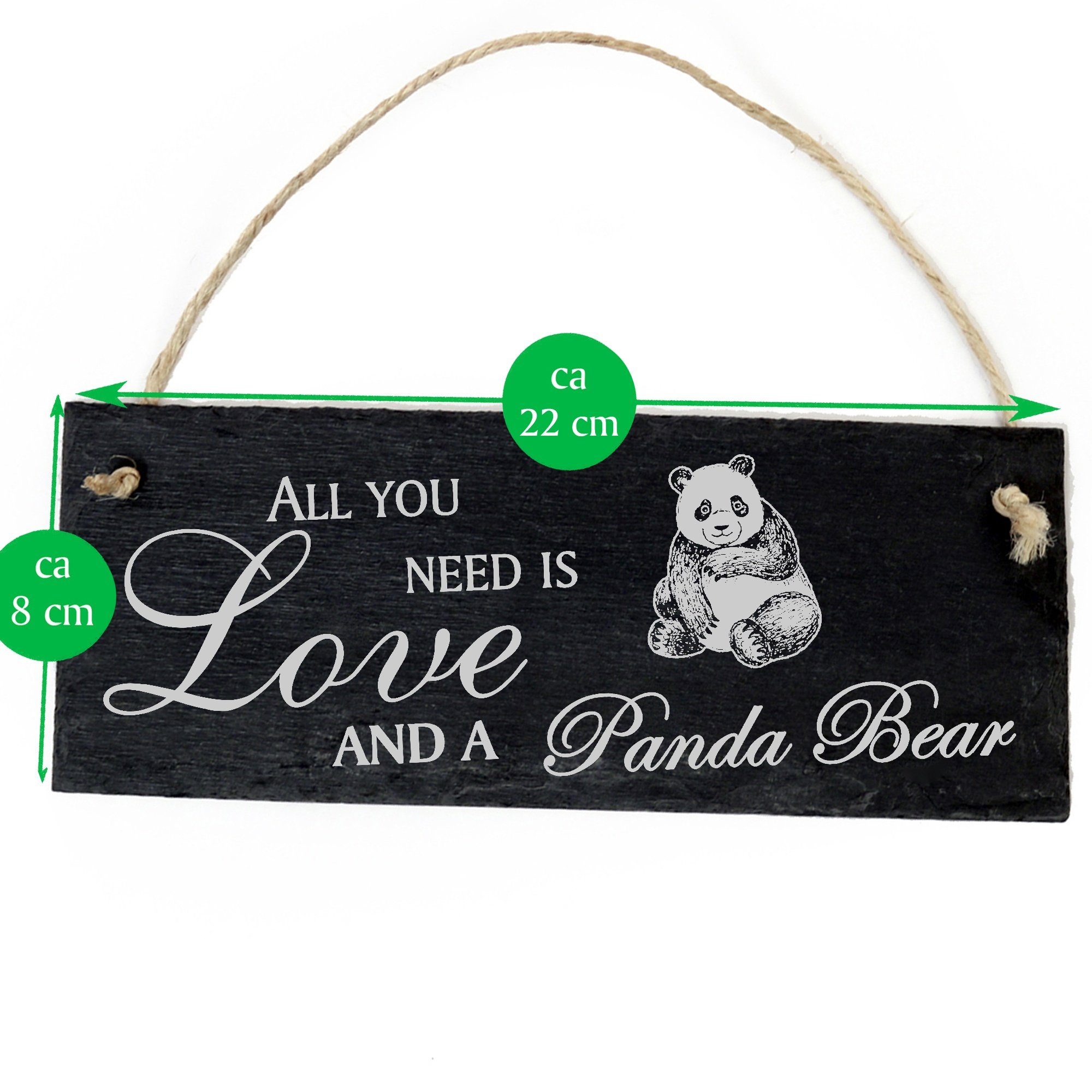 you Hängedekoration Panda Bear Bär Love Dekolando Panda and 22x8cm All is need a